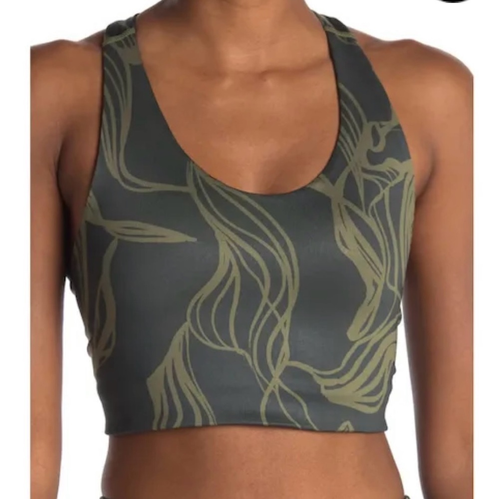 Z by Zella longline sports bra olive print